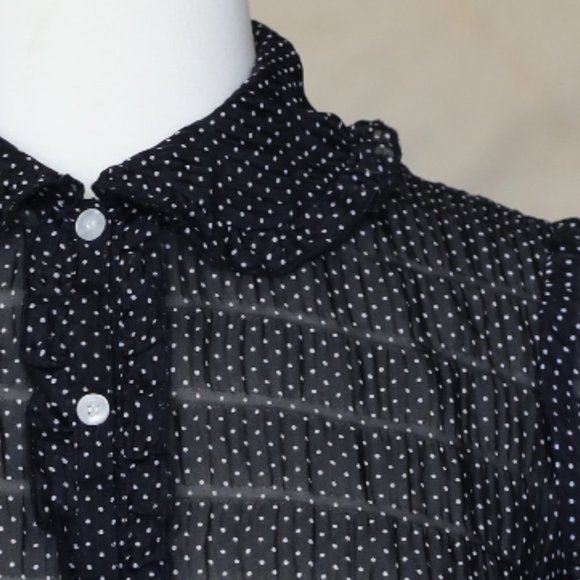 Ann Taylor Loft black with petite polka dots 4P - Picture 4 of 7